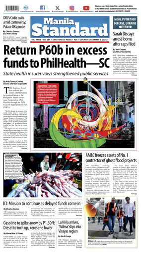 Cover of Manila Standard