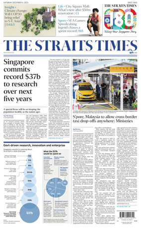Cover of The Straits Times