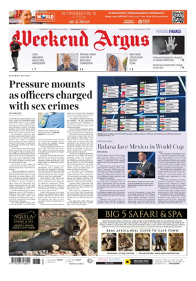 Cover of Weekend Argus (Saturday Edition)