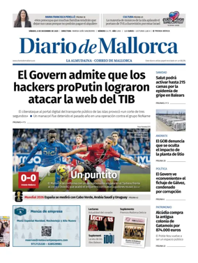 Cover of Diario de Mallorca