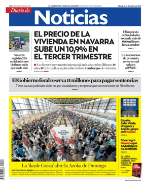 Cover of Diario de Noticias (Spain)