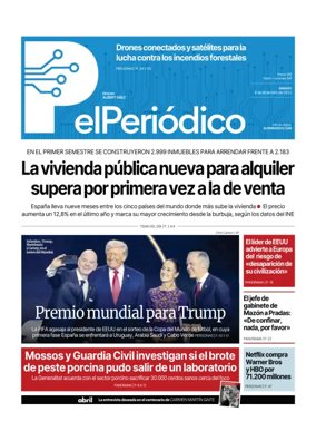 Cover of El Periódico de Catalunya (Castellano)