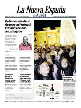 Cover of La Nueva España (Avilés)