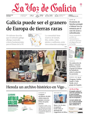 Cover of La Voz de Galicia (Vigo)
