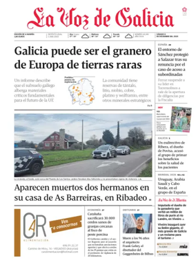 Cover of La Voz de Galicia (Viveiro)