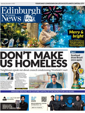 Cover of Edinburgh Evening News