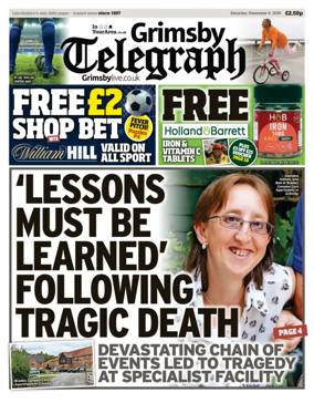 Cover of Grimsby Telegraph