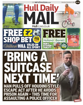 Cover of Hull Daily Mail