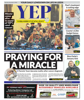 Cover of Yorkshire Evening Post