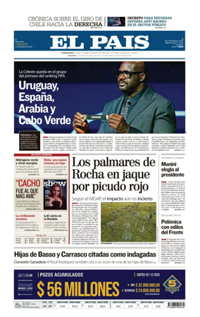 Cover of El Pais (Uruguay)