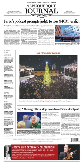 Cover of Albuquerque Journal