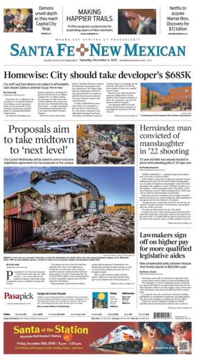 Cover of Santa Fe New Mexican