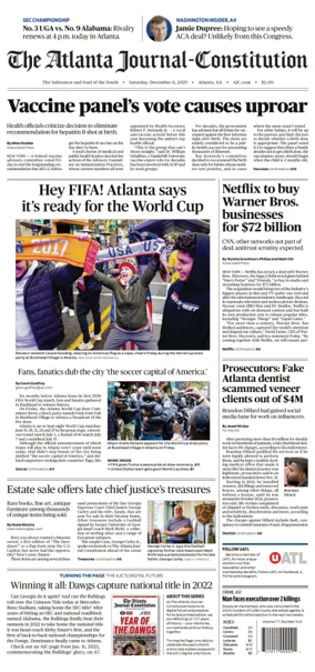 Cover of The Atlanta Journal-Constitution