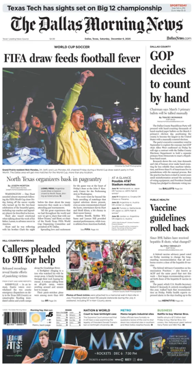 Cover of The Dallas Morning News