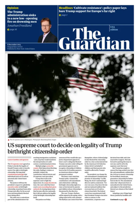 Cover of The Guardian (USA)