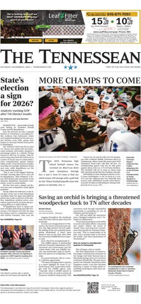Cover of The Tennessean