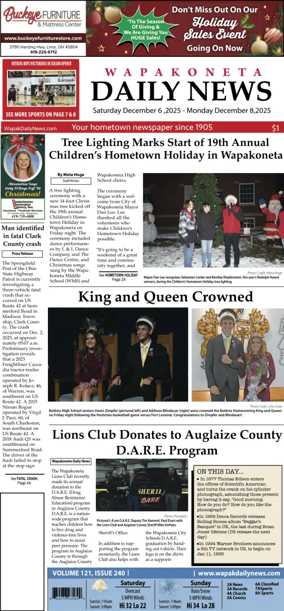 Cover of Wapakoneta Daily News