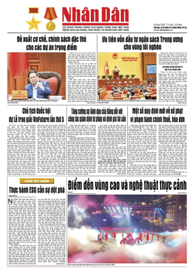 Cover of Nhan Dan newspaper