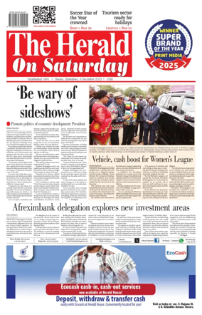 Cover of The Herald (Zimbabwe)