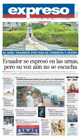 Cover of Diario Expreso