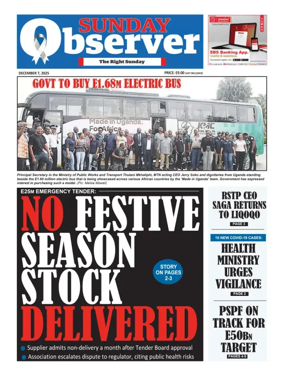 Cover of Sunday Observer (Eswatini)