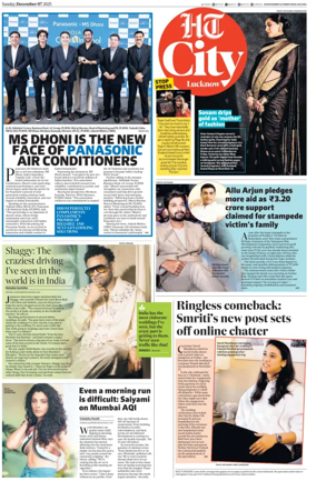 Cover of Hindustan Times (Lucknow) - Live