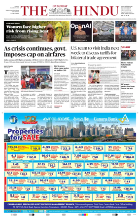 Cover of The Hindu (Thiruvananthapuram)