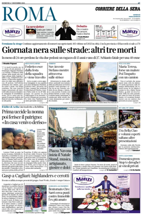 Cover of Corriere della Sera (Roma)
