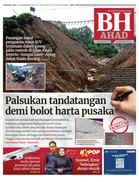 Cover of Berita Harian