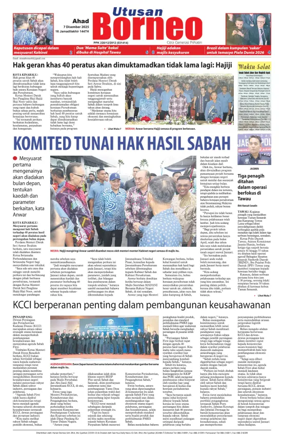 Cover of Utusan Borneo (Sabah)
