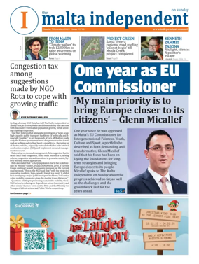 Cover of The Malta Independent on Sunday