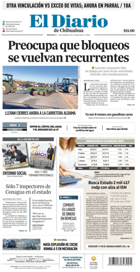 Cover of El Diario de Chihuahua