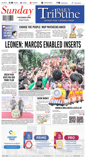 Cover of Daily Tribune (Philippines)