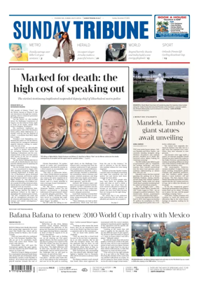 Cover of Sunday Tribune