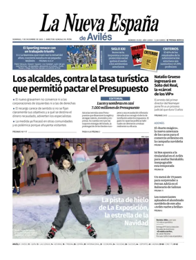 Cover of La Nueva España (Avilés)