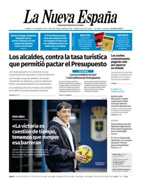 Cover of La Nueva España (Oviedo)