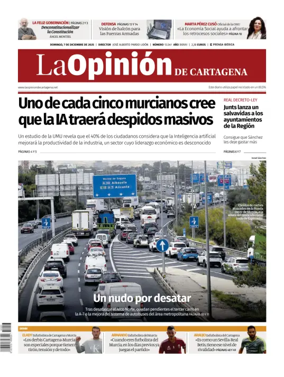 Cover of La Opinion de Murcia (Cartagena)