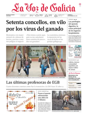 Cover of La Voz de Galicia (Ourense)