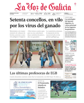 Cover of La Voz de Galicia (Pontevedra)