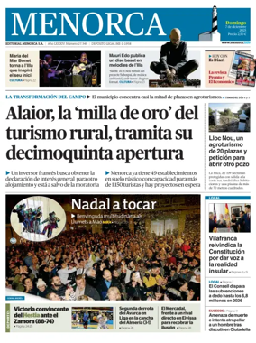 Cover of Menorca Diario Insular