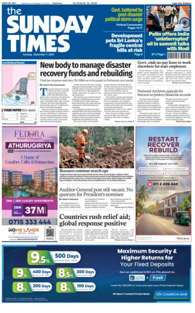 Cover of Sunday Times (Sri Lanka)