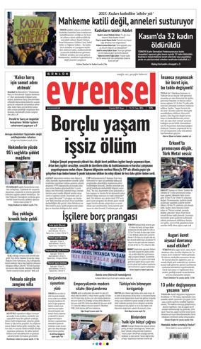Cover of Evrensel Gazetesi
