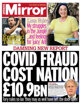 Cover of Sunday Mirror