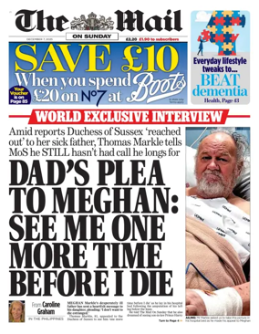 Cover of The Mail on Sunday