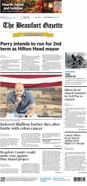 Cover of Beaufort Gazette (Sunday)