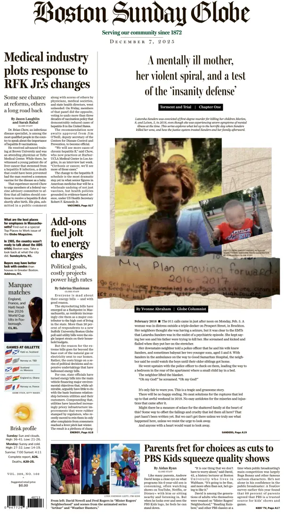 Cover of Boston Sunday Globe