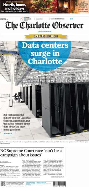 Cover of The Charlotte Observer (Sunday)