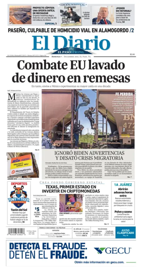 Cover of El Diario de El Paso