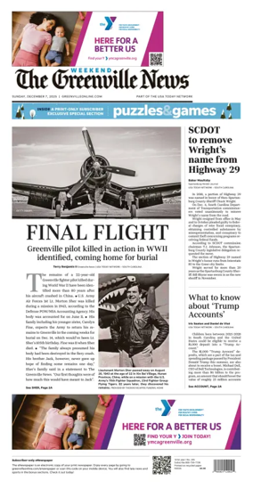 Cover of The Greenville News