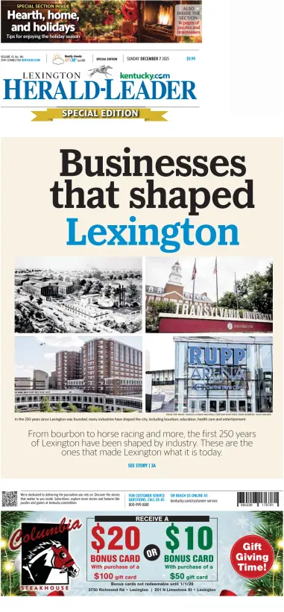 Cover of Lexington Herald-Leader (Sunday)